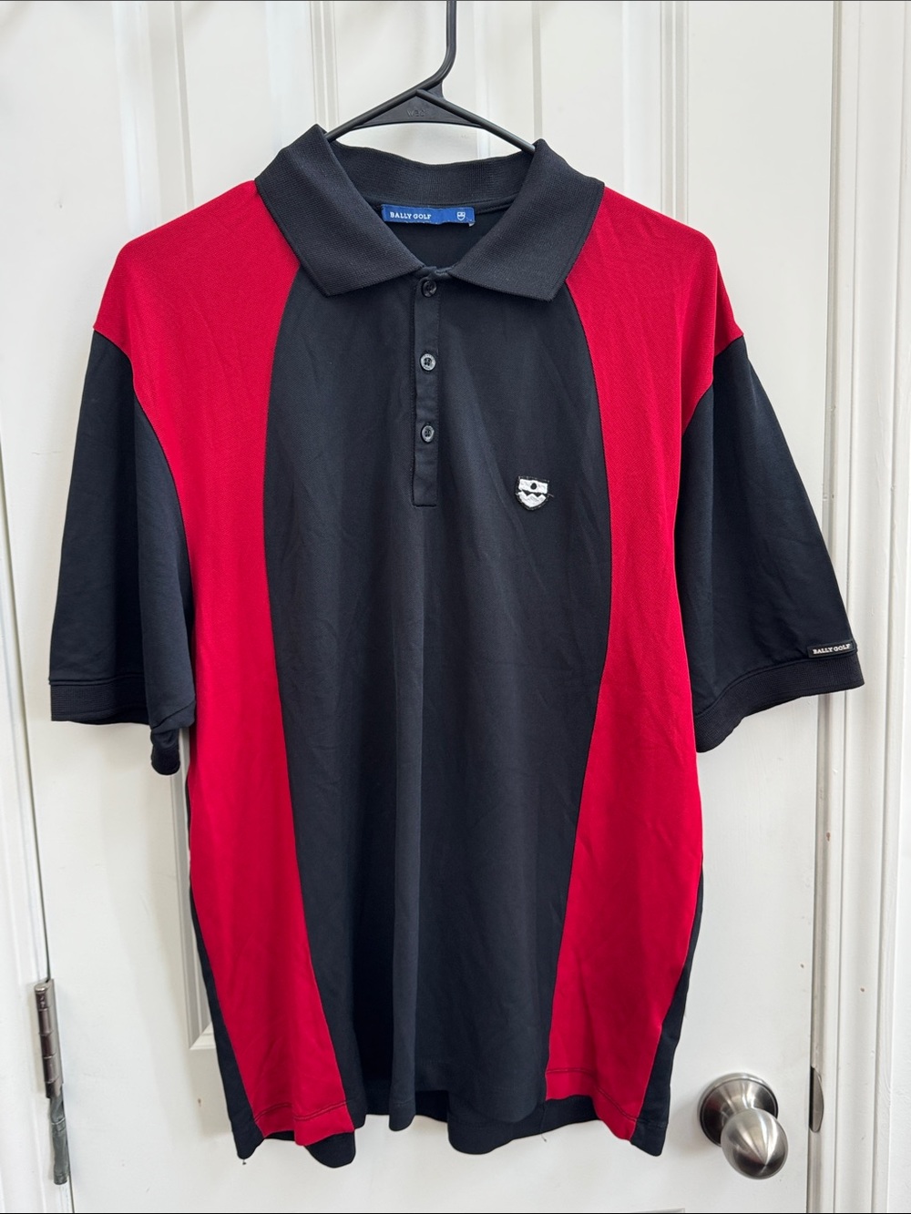 Bally Black and Red Golf Polo